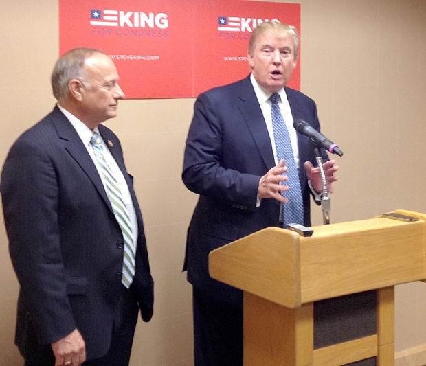 Trump stumps for King